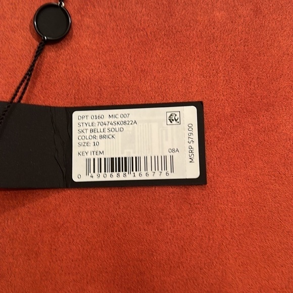 Brick Red Mini Gianni Binni Skirt size 10 - Picture 4 of 11